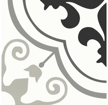 Wand- und Bodenfliese Rytmo schwarz Dekor 03 20,3x20,3 cm