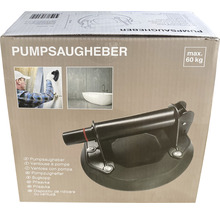 Verpackung eines Pumpsaughebers mit einer maximalen Traglast von 60 Kilogramm