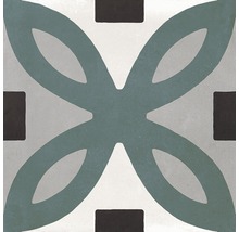 Dekorative Bodenfliese mit floralem Muster