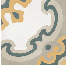 Fliese mit floralem Dekor