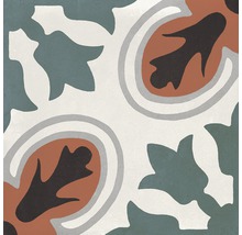 Dekorfliese mit floralem Muster