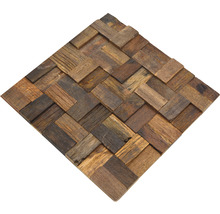 Quadratische Wandfliese aus Holz