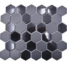 Produktbild: Keramikmosaik HX 09059 Hexagon 32,5x28,1 cm mix schwarz R10B