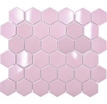 Produktbild: Keramikmosaik HX520 Hexagon Uni altrosa glänzend