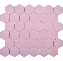 Produktbild: Keramikmosaik HX AT52 Hexagon Uni altrosa R1