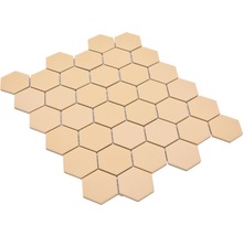 Mosaikfliese mit sechseckigen Elementen