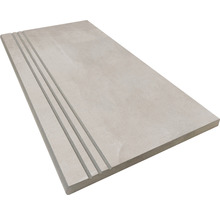 Stufenplatte abgerundet Contemporary light grey 30x60 cm