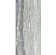XXL Feinsteinzeug Wand- und Bodenfliese Marblewood Indiago poliert 120 x 260 cm 7 mm