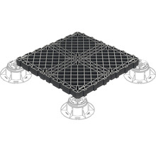 Terrassenplatte aus Kunststoff mit Stellfüßen