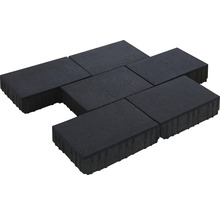 Mehrere schwarze Pflastersteine