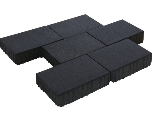 Mehrere schwarze Pflastersteine