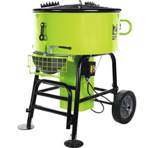 Zwangsmischer für Baustellen mit Rädern und Sicherheitskäfig