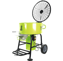 Zwangsmischer mit Schutzgitter und Rädern für den Transport