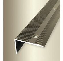 Treppenkantenprofil aus Metall mit Schraublöchern