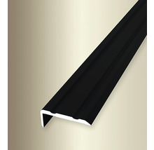Schwarzes Treppenkantenprofil aus Metall