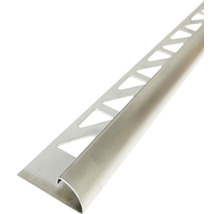 Produktbild: MIRAVA Viertelkreis Abschlussprofil Edelstahl gebürstet 300 cm x 12,5 mm