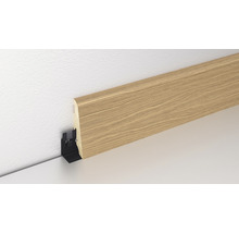 Sockelleiste mit Befestigungsclip an der Wand