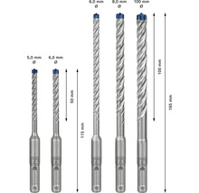 Verschiedene Größen von Steinbohrern mit SDS-Plus Aufnahme
