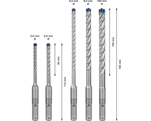 Hammerbohrer SDS plus 5tlg Set EXPERT