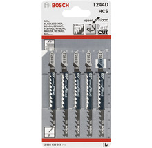 Bosch Stichsägeblätterset T244D HCS für Holz, Fünferpack