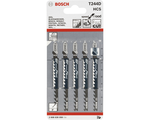 Stichsägeblatt Bosch T 244 D 5er Pack