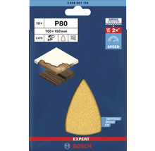 Bosch Expert Schleifblatt Set P80, 10 Stück, 100x150 Millimeter