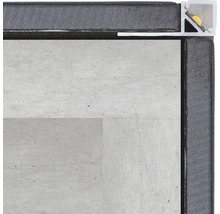 Detailansicht einer Eckinstallation mit LED-Leuchtprofil