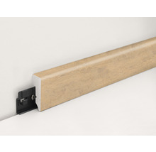 Sockelleiste mit Montageclip an der Wand