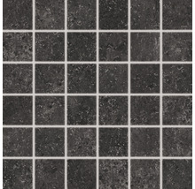 Feinsteinzeugmosaik Rako Base schwarz 30x30 cm, Steingröße 5x5cm