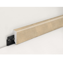 Sockelleiste mit Montageclip an der Wand