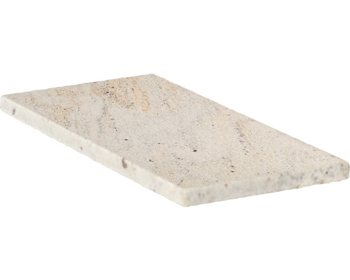 Travertinfliese mit gesägten Kanten