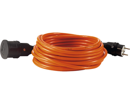 Verlängerungskabel, aufgerollt mit Stecker und Kupplung