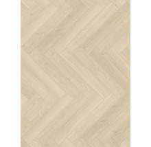 Helle Laminatverlegung im Fischgrätmuster