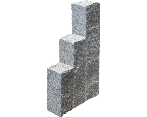 Dreistufiger Block aus Beton für den Gartenbau
