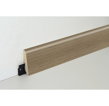 Holzfußleiste mit Befestigungsclip