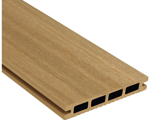Produktbild 2 (groß) Terrassendiele aus Holzverbundwerkstoff im Querschnitt