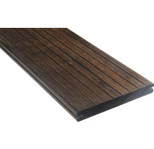 Konsta Holz Bambus Terassendiele Vollprofil geriffelt/glatt 18x139x1860 mm dunkelbraun