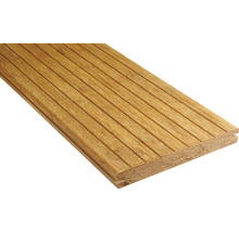 Konsta Holz Bambus Terassendiele Vollprofil geriffelt/glatt 18x139x1860 mm hellbraun