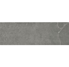 Wandfliese Dolomiti Dekor Blind anthracite 30x90cm matt rektifiziert