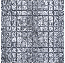 Glasmosaik XCM 8SB4 Quadrat Crystal Silver wavy 29,8x29,8cm