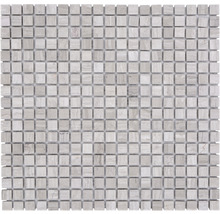 Produktbild: Natursteinmosaik MOS 15/2012 Quadrat Marmor grau 30,5x32,2cm