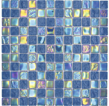 Produktbild: Glasmosaik CM S363 Quadrat Crystal mix Shell AZURE 25, 30,4x30,4cm