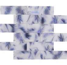 Glasmosaik XCM HL34 Rechteck Crystal Hazyleaf blue frosted 29,8x29,8cm