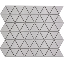 Keramikmosaik CG TR 41 Dreieck uni weiß matt 25,2x29,1cm