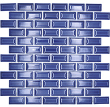 Keramikmosaik CBK 114 Brick Bond Diamond uni kobaltblau 30x30cm