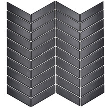 Produktbild: Keramikmosaik CHEV 29 Chevron uni schwarz matt 28,85x30,25cm