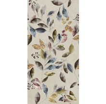 Dekorative Blätter und Beeren auf neutralem Untergrund.