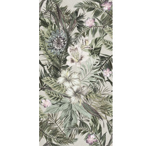 Tapete mit Blumen- und Blättermuster