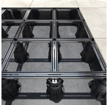 Aufgeständerter Boden mit Rahmen und Stelzlager