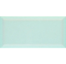 Einzelne hellblaue Keramikfliese